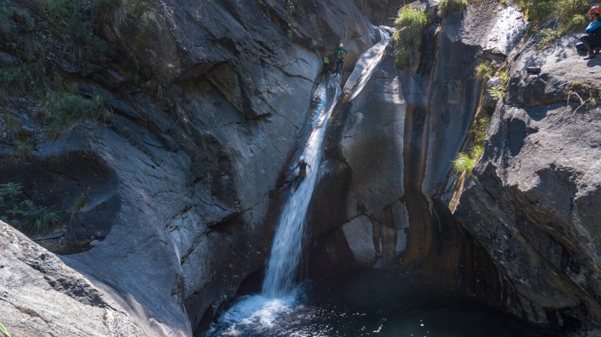 Canyoneering in the French Alps.